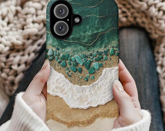 Coastal Beach iPhone Case, Ocean Wave Design