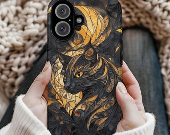 Black Cat Halloween Phone Case: Spooky Gothic iPhone Cover