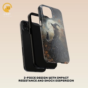 Personalized Gothic Witch Phone Case: Black Cat Magsafe Cover image 8