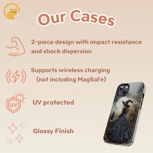 Personalized Gothic Witch Phone Case: Black Cat Magsafe Cover image 9