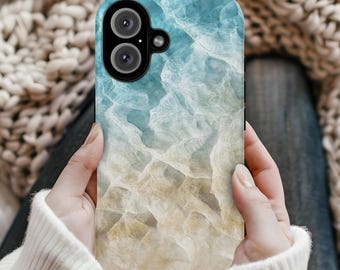 Ocean Waves Phone Case for iPhone & Samsung ,Aesthetic Beach Phone Case, Water Texture Phone Cover - Coastal Nature Art Case