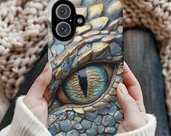 Coque pour portable oeil de dragon | Coque Fantasy pour iPhone 16 15 14 et Samsung S25 S24, coque Google Pixel | Housse de téléphone esthétique pour reptiles gothiques