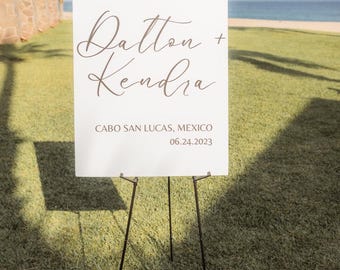Personalized Wedding Welcome Sign: Elegant Ceremony Poster