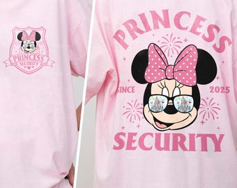 Disneyland Minnie Mouse Princess Security Shirt, Disney Dad And Me Shirt, Disneyworld Daddy Mommy Gift Shirt, Disney Family Matching Shirt