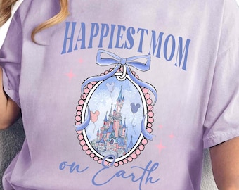 The Happiest Place One Earth Shirt,WDW Castle Coquette Bow Shirt,Christmas Mama Tee,Mother's Day Gift Shirt,WDWland Family Trip Outfit