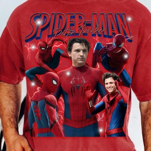 Spiderman Peter Parker Spider Hero Movie 90s Shirt, Spiderman A Brand New Day Tee, MCU Marvel Superhero Tee, Disney Trip Shirt image 3