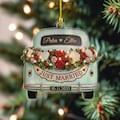 Custom Just Married Car Ornament, Personalized First Christmas Married Ornament, Mr Mrs Xmas Ornament, Christmas Keepsake Gift For Couple