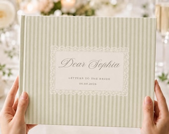 Personalized Letters to the Bride Scrapbook, Custom Wedding Memory Book, Wedding Guest Book Alternative, Newly Engaged Gift for Her