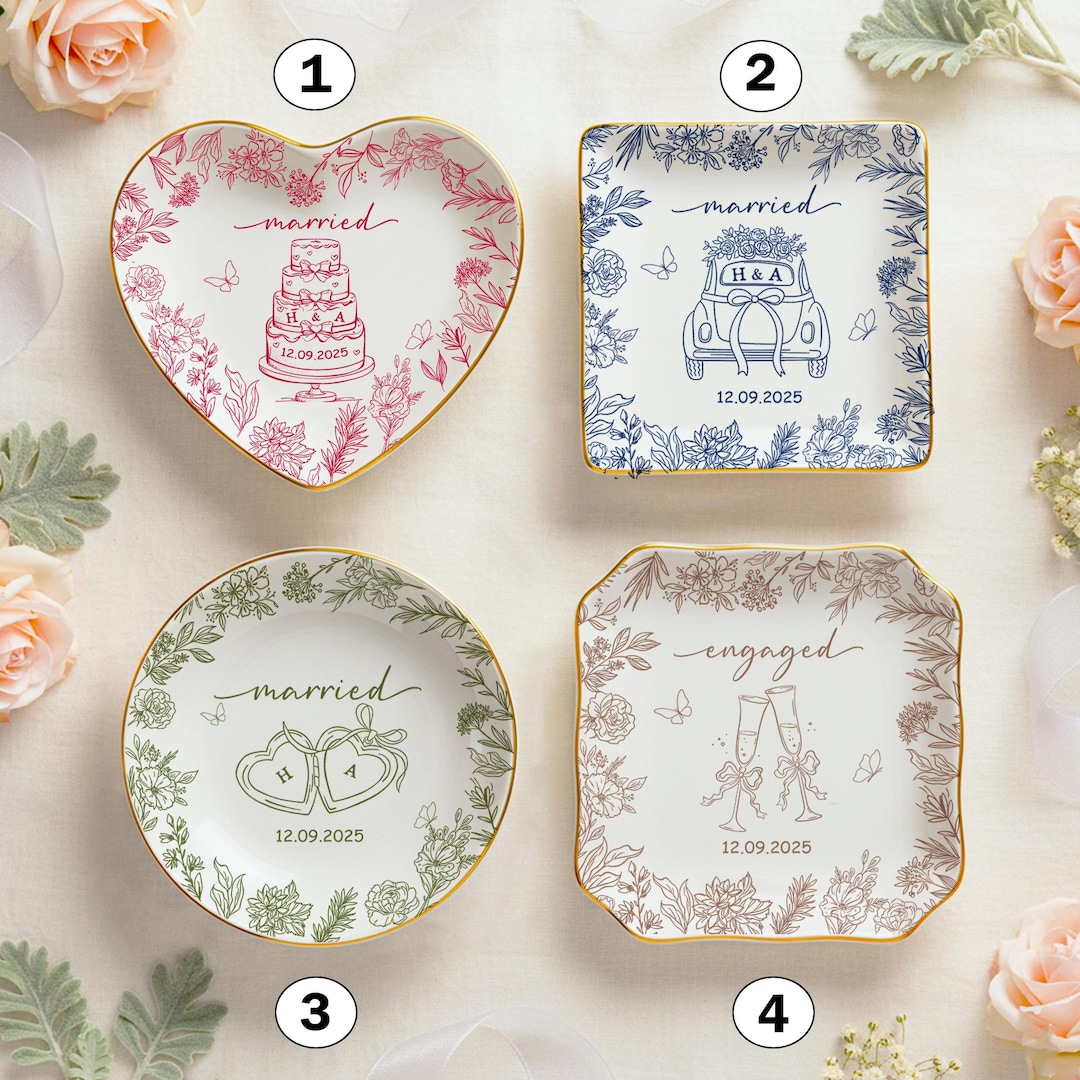 Custom Engagement Ring Dish, Personalized Wedding Ring Dish, Engagement ...