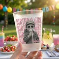 Personalized Birthday Retro Photo Frosted Cup, Birthday Party Plastic Cup, Birthday Decor, Party Supplies, Birthday Party, Home Decor