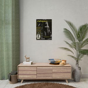 Pôsteres Brutalistas de Cyberpunk 2077 em Formato de Enrolar | Arte de Cidade Distópica imagem 10