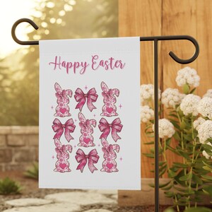 Easter Garden Flag | Porch Decor | Yard Art | Flower Garden | Happy Easter Decoration | Spring Garden Flags | RV Campsite Gift |