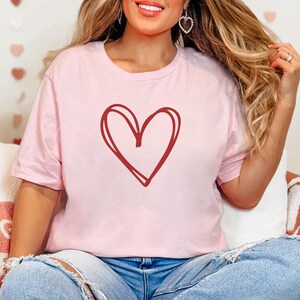 Red Heart DTG T-Shirt, Gift, Valentine’s Day Shirt, Wife, Girlfriend, Daughter, Red Heart, More Colors