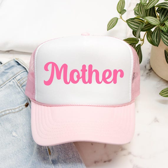Mother Embroidery Trucker Hat | Pink Otto Snap Back Hat 