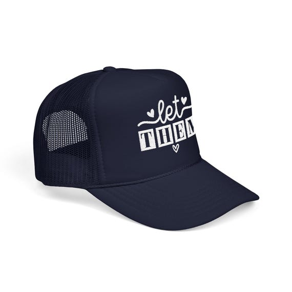 LetThem Black Embroidered Cap Let Them Hat, Mel Robbins Quote Embroidered Hat, Let Them  main image 4