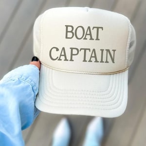Boat Captain Trucker Hat | Retro Lake Hat | Embroidered Captain Hat | Summer Vacation Fit| Boating Gift | Fishing Hat | Cruises & Ocean Fun