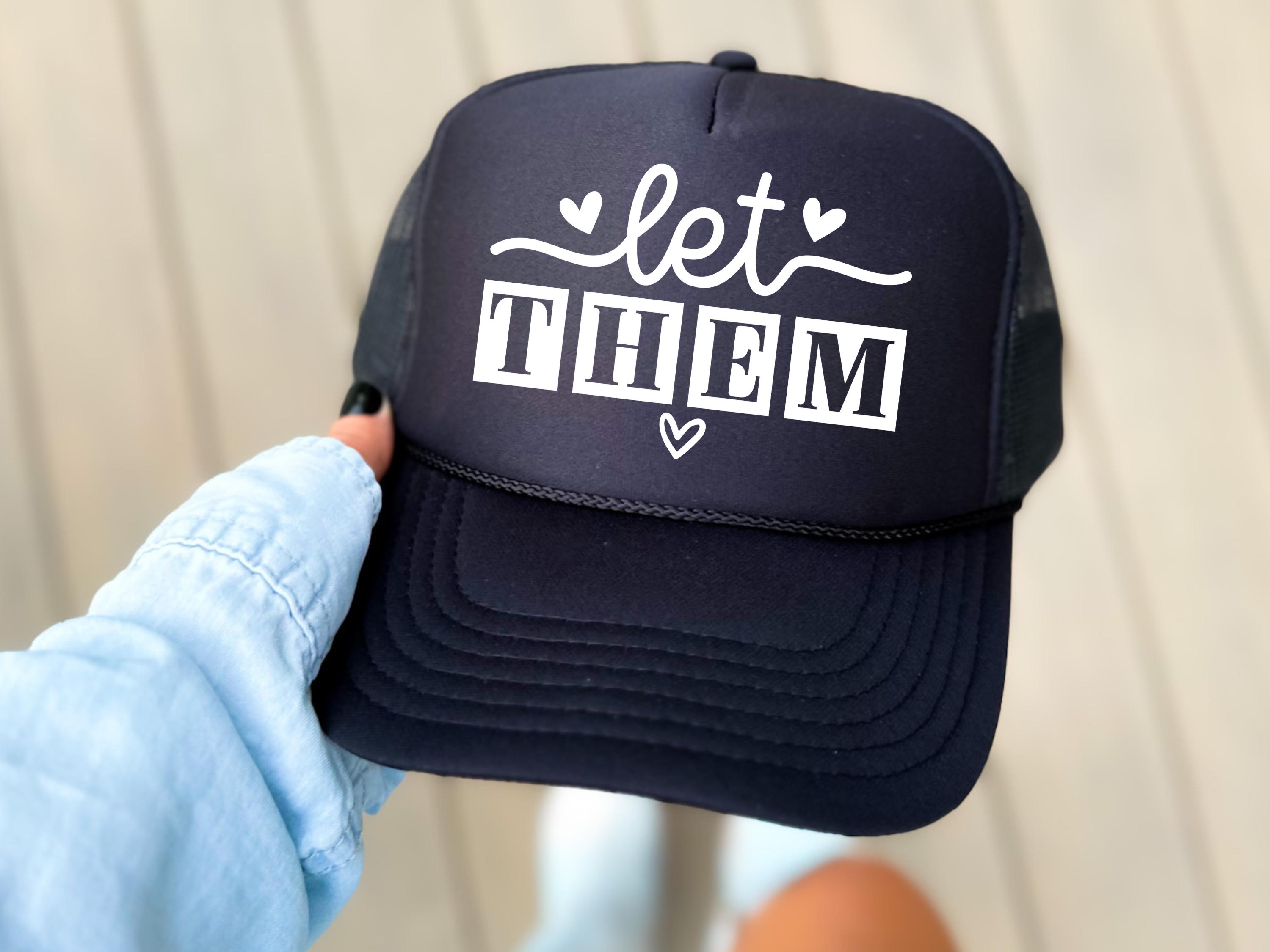 LetThem Black Embroidered Cap Let Them Hat, Mel Robbins Quote Embroidered Hat, Let Them  main image 2
