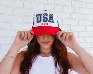 Boné Caminhoneiro Bandeira Americana - Snapback Patriótico Unissex