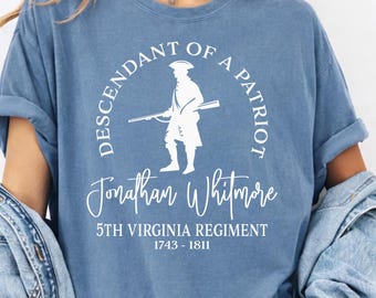 250th USA Anniversary, Comfort Colors® Descendant of a Patriot Shirt, 4 0f July Independence Day, 1776–2026 Historic American Heritage Gift