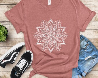 Mandala T-Shirt: Floral Design, Gifts for Her