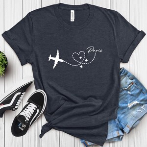 Custom Travel Shirt, Personalized Destination Shirt, Travel Shirt, Airplane Mode Shirt, Vacation Shirt, Custom Destination Flight Shirt