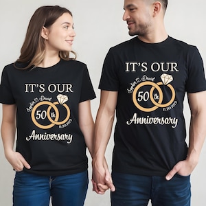 Custom 50th Anniversary T-Shirt: Matching Family Celebration