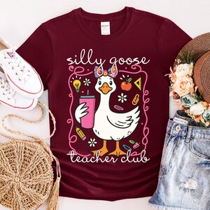 This Funny Teacher Appreciation Shirt is made for the silly, the creative, and the unforgettable teachers. Featuring the “Silly Goose Teacher Club” theme, it’s perfect for end-of-year gifts, teacher week, or casual Fridays. A fun way to say thank you to a teacher who makes learning enjoyable.