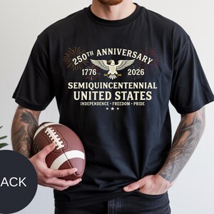 This Comfort Colors® patriotic t-shirt celebrates the United States Semi-Quincentennial in bold style. Featuring “Independence • Freedom • Pride” messaging, it’s designed for proud Americans. The heavyweight cotton and relaxed silhouette make this Comfort Colors® shirt both durable and ultra-comfortable for all-day wear during national holidays.