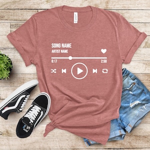 Custom Song Name Shirt, Favorite Song, Gift For Birthday, Custom Artist Name Shirt, Custom Song Name T-Shirt, Custom Favorite Artist Tee