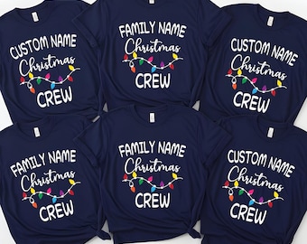 Custom Family Christmas Crew Shirt: Matching Holiday Tee