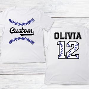 Custom Team Name Jersey T Shirt, Custom Sports Team Name Baseball Shirt, Matching Family Baseball Tee, Name and Number Baseball Sweatshirt