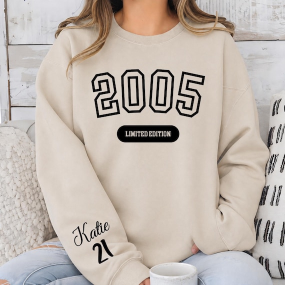 Personalized 21st Birthday Shirt, Custom 2005 Limited Edition, Shirts for Any Age