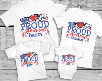 Proud American Family 4th of July Matching Shirts