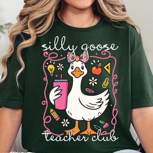 Looking for a fun Teacher Appreciation gift? This Funny Teacher Goose Shirt is perfect for teachers who balance professionalism with personality. Ideal for school events, spirit days, or casual wear. A cheerful design that celebrates teachers who make learning joyful and never lose their silly goose energy.