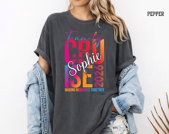 Camiseta Comfort Colors® para crucero familiar 2026, camiseta para vacaciones familiares, camiseta a juego para el crucero, regalo para la reunión familiar de verano.