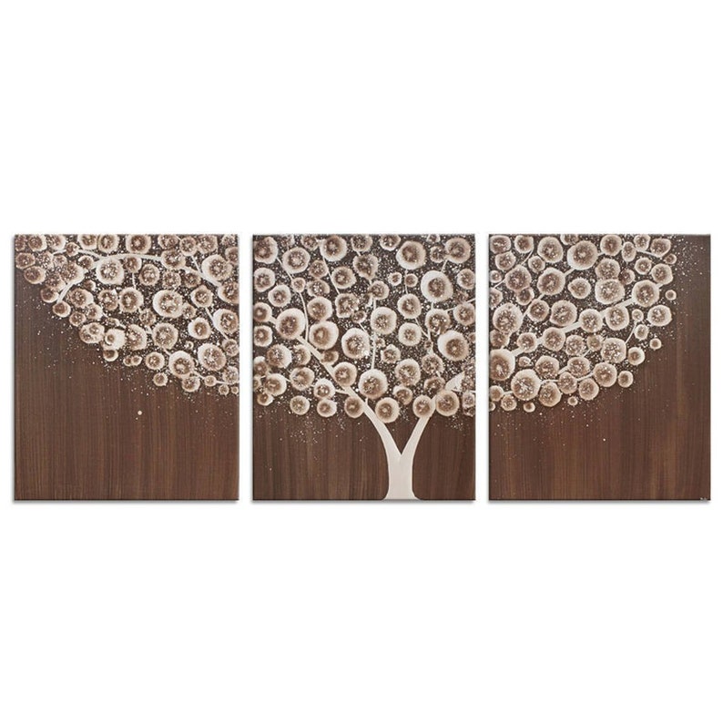 Original Acrylic Painting Large Split Canvas Triptych Earth Etsy