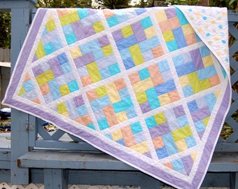 Colorful and Beautiful Baby Quilt, Baby Girl Quilt, Baby Boy Quilt