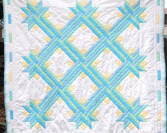 Beautiful celebration baby quilt, baby boy quilt, baby girl quilt