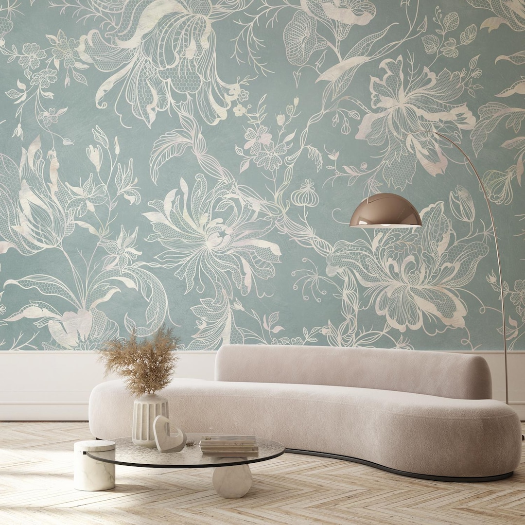 Soft Pastel Floral Wallpaper for Bedrooms and Living Rooms – Elegant