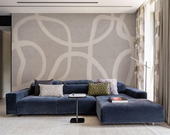 Gray and White Striped Wallpaper - Modern Minimalist Geometric Pattern for Living Room, Bedroom, Office, or Kitchen Accent Walls