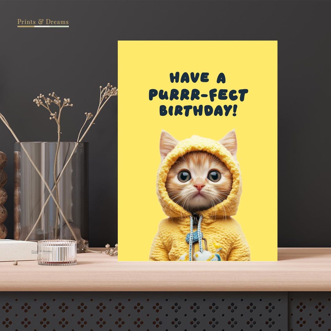 Funny Cat Birthday Card | Cute Card Printable Funny Birthday Wish ...