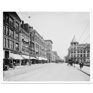 High Street, Massachusetts | Wall Decor | Black and White Wall Art | Digital Download Printable Vintage | Restored Historic Photograph