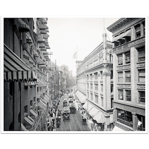 Washington Street, Boston | Wall Decor | Black and White Art | Digital Download Printable Vintage Photograph | Restored Historic Photograph