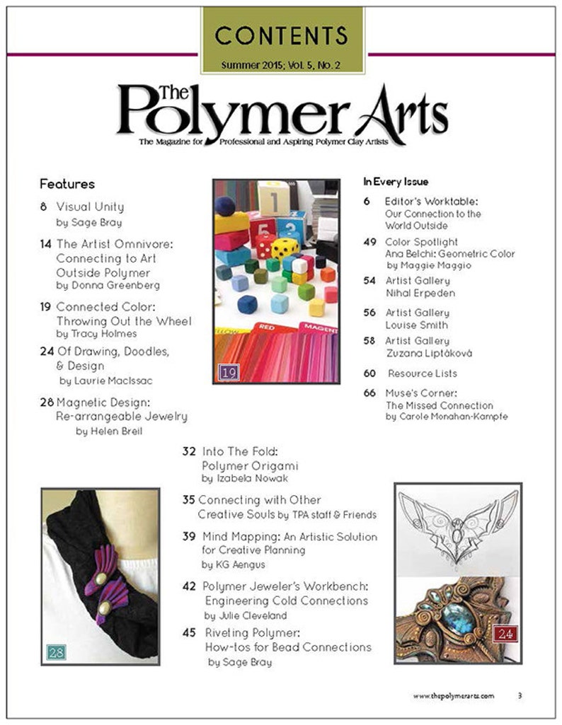 The Polymer Arts Summer 2015Conncetions Vol.5, No.2 image 2