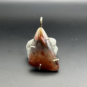 Handmade Flame Agate Pendant