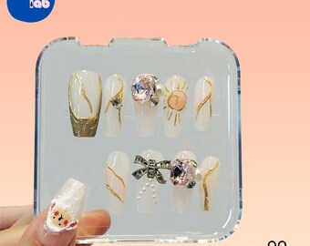 Uñas postizas Aries: Arte de uñas del zodiaco Y2K, reutilizables, calidad de salón