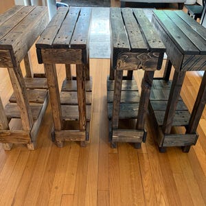 Rustic wooden end table
