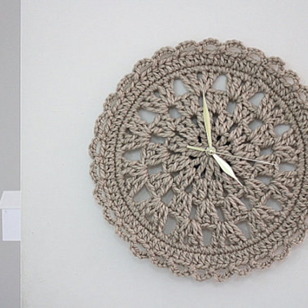 Crochet clock PDF Pattern wall clock for home decor clock Crochet Pattern  Instant Download