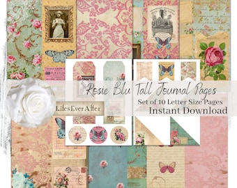 Rosie Blu Tall Journal Pages: Ephemera Set (Digital Download)