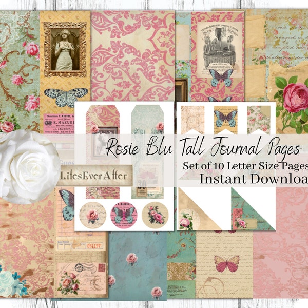 Rosie Blu Tall Journal Pages, TN, Skinny Journal, Tall Journal